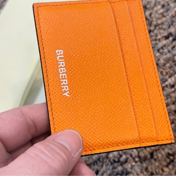 NWOT Burberry Tangerine Card Holder Dust Bag & certificate of authenticity - Picture 4 of 6